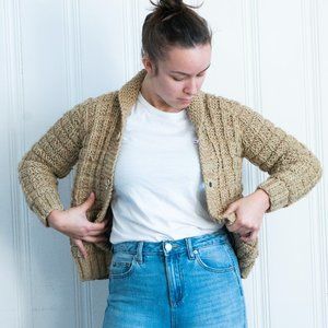 Vintage Handknit Wool Cardigan